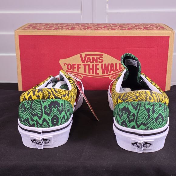 VANS Era Snake Python Rasta Colors Green Yellow Red Black Shoes Mens 5.5 / Wms 7 - Picture 6 of 7